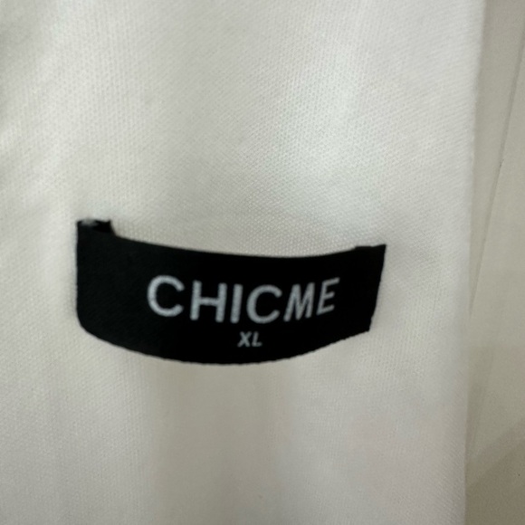 Chicme White Cami Shell Tank with Leopard Cheetah Accents V Neck XL Fall layer - Picture 3 of 6